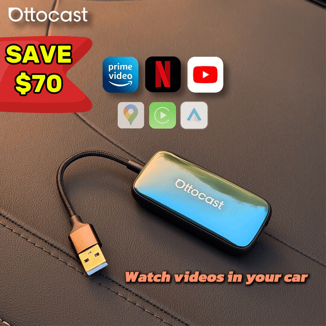 🚨 LIMITED TIME — 50% OFF 🚨Ottocast Play2Video Ultra – Wireless CarPlay/Android Auto + Streaming AI Box