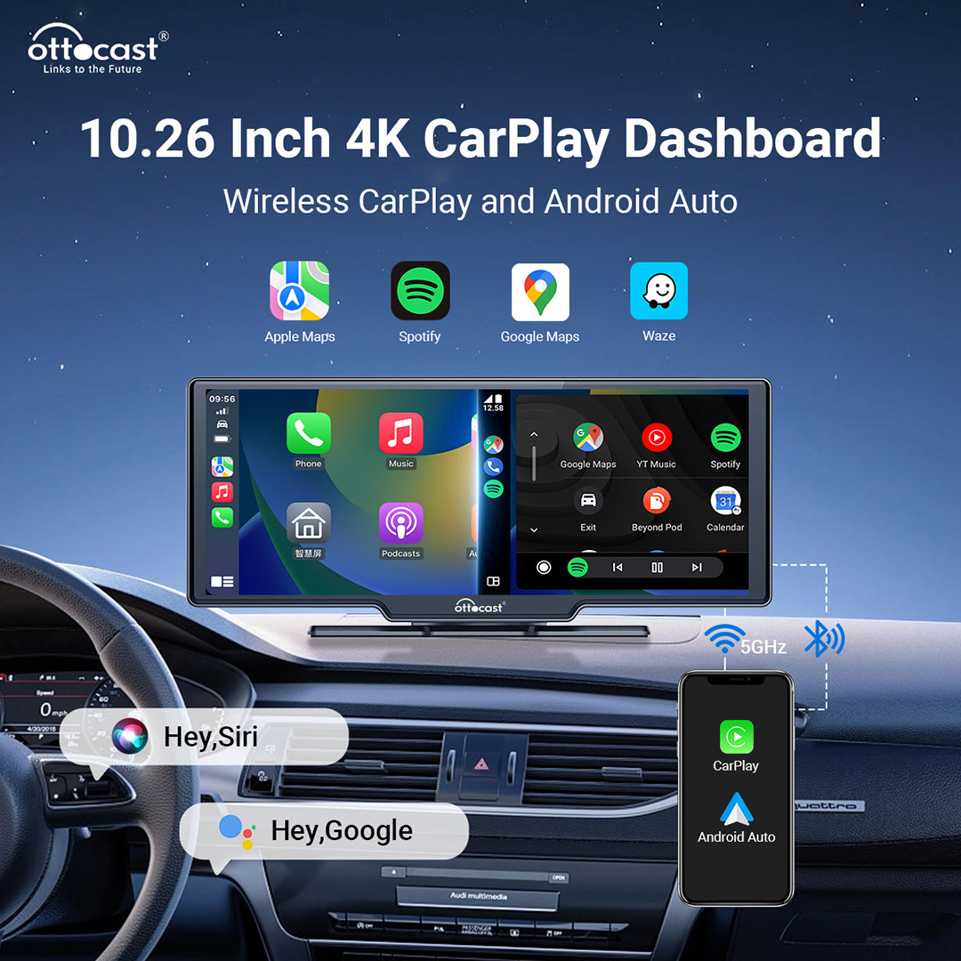 Ottocast Portable 7 Apple CarPlay & Android Auto Car Touch Screen