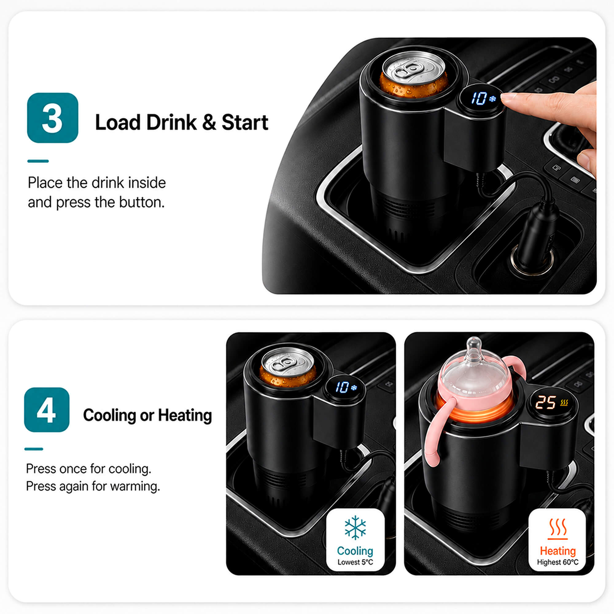 12V Car Cup Cooler & Warmer