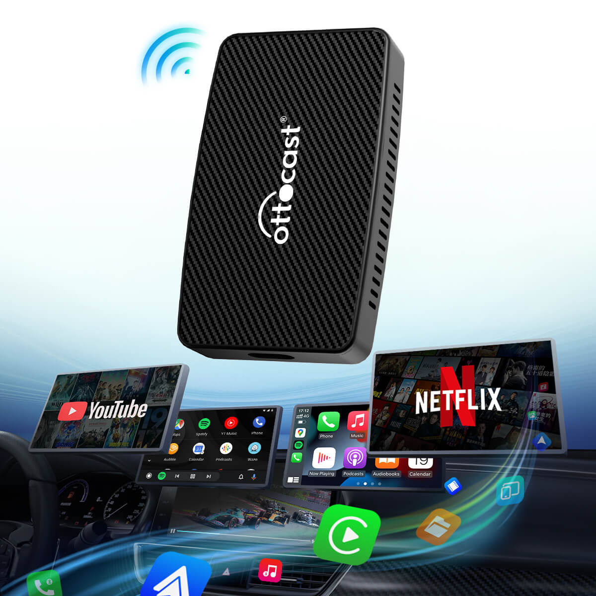 Ottocast, Play2Video, Netflix, , Wireless