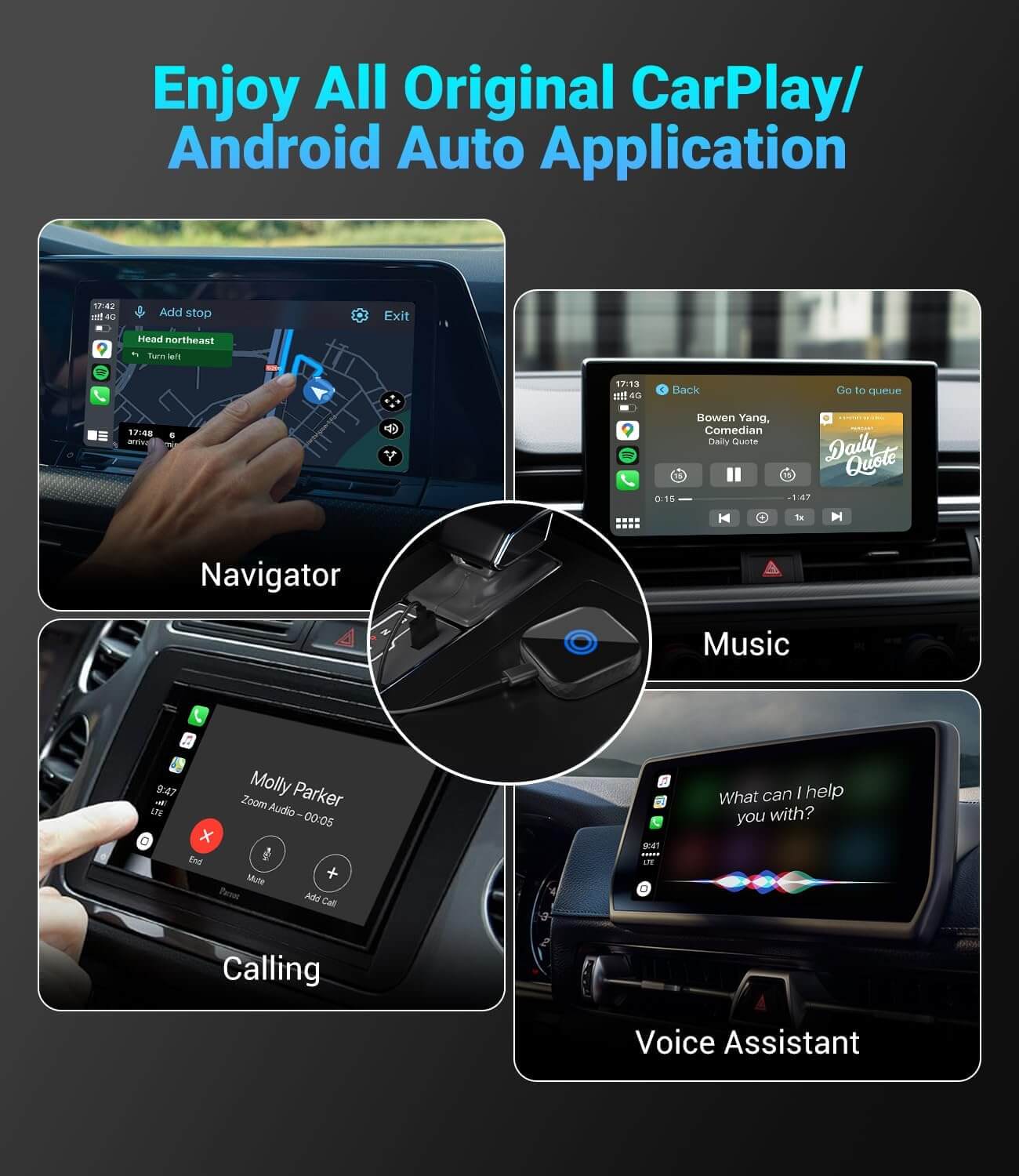 ⌛ 43% Off All Week Long! OTTOMOTION ™ CarPlay+Android Auto Link 2 IN 1