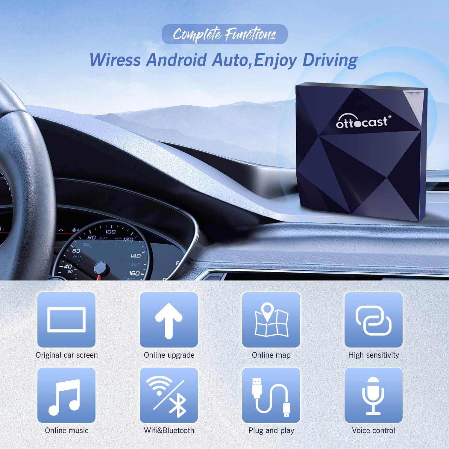 OTTOCAST ™ A2 Pro Adaptateur Android Auto