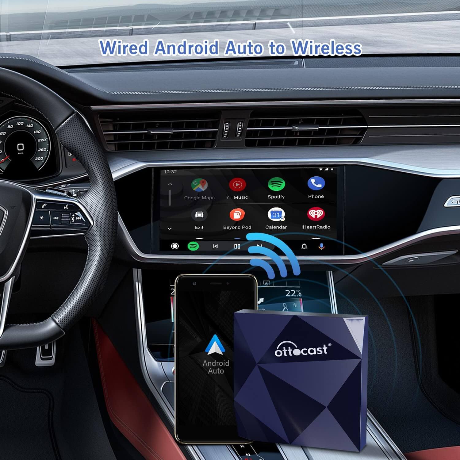 OTTOCAST ™ A2 Pro Adaptateur Android Auto