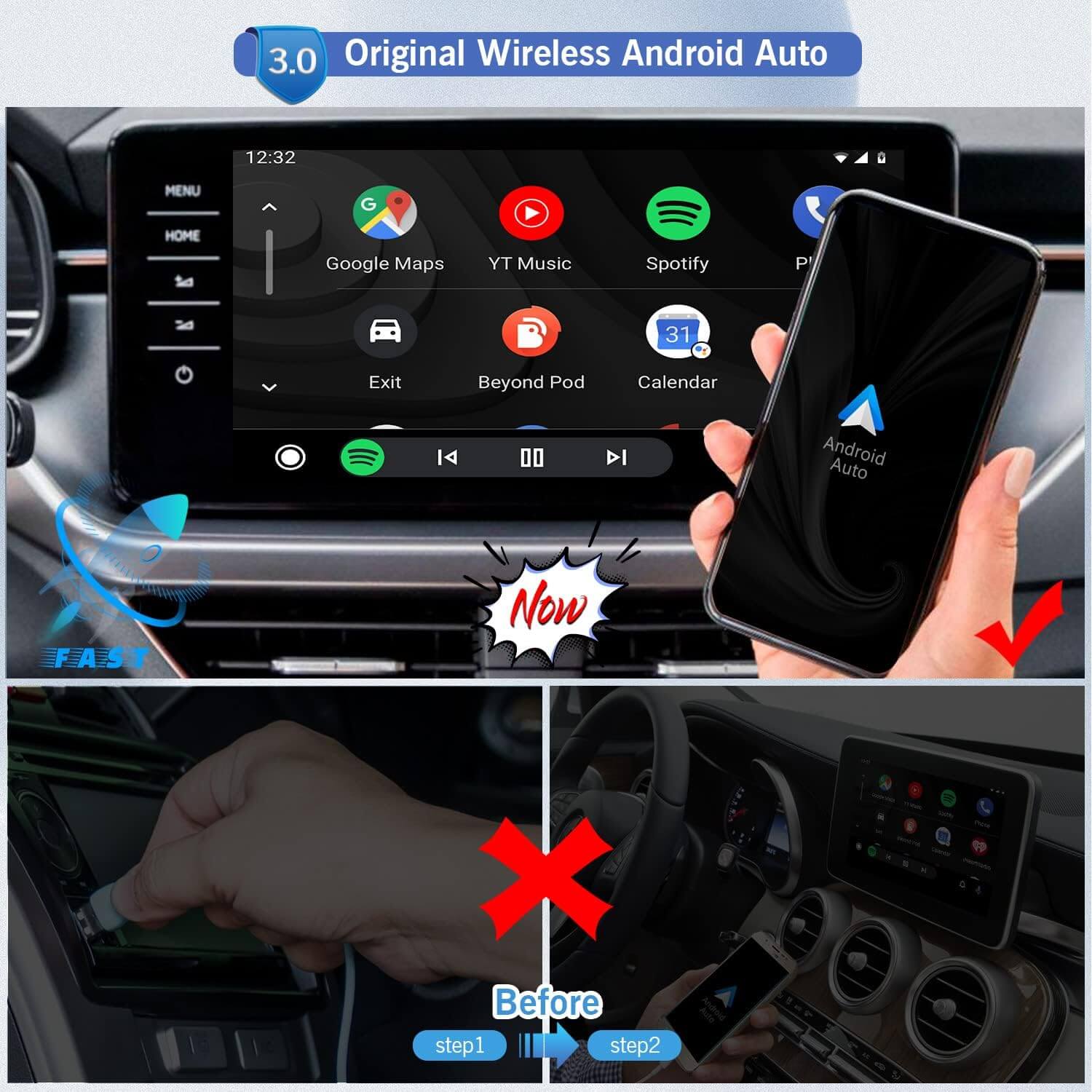 OTTOCAST ™ A2 Pro Adaptateur Android Auto