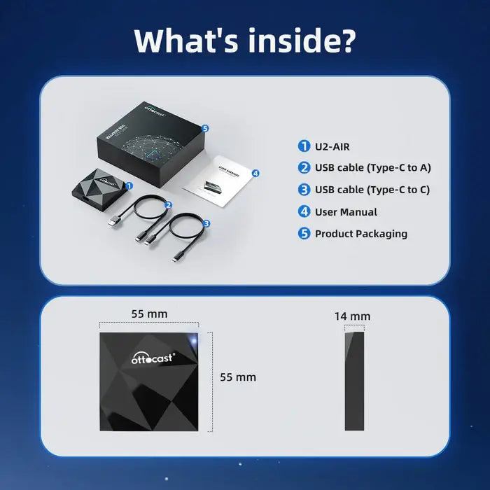 OTTOCAST ™ U2 AIR Wireless Adapter