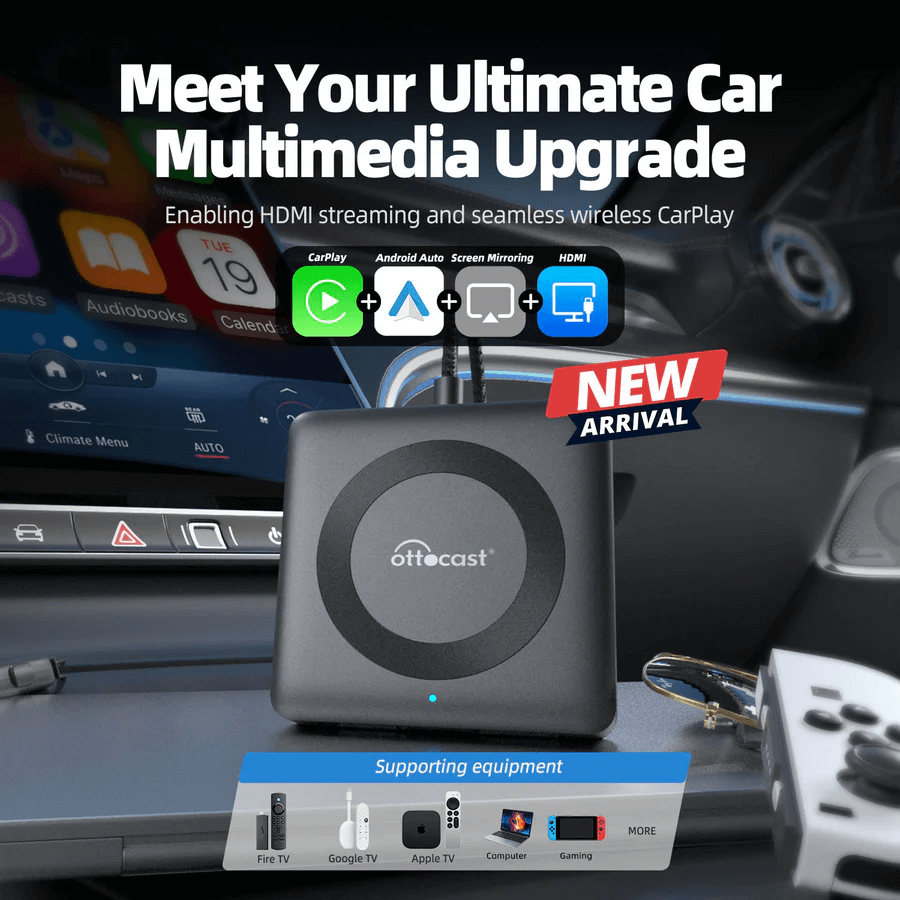 Car TV Mate - Adaptateur multimédia HDMI et CarPlay sans fil