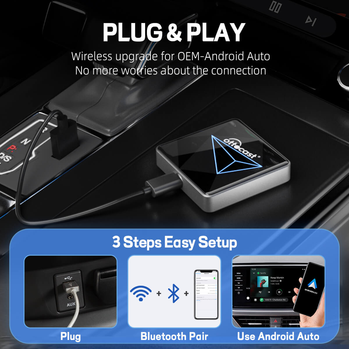 OTTOCAST ™ A2 Pro Adaptateur Android Auto
