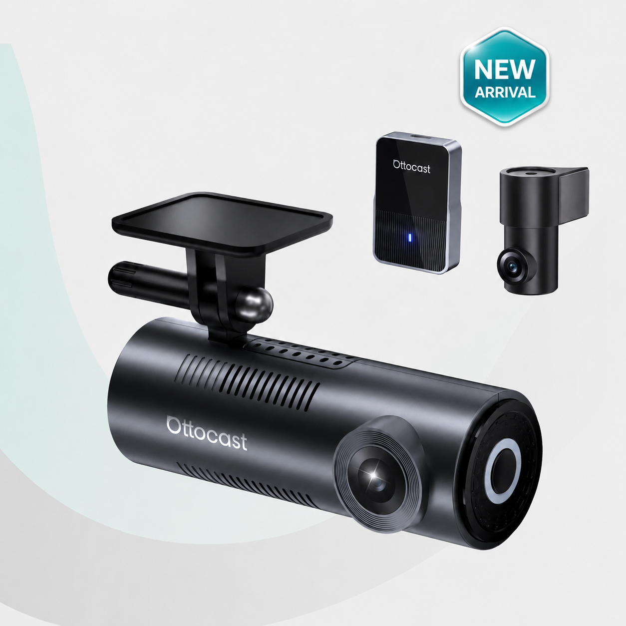 OttoSafe Cam 2-in-1 Dual Dash Cam & Wireless CarPlay Adapter
