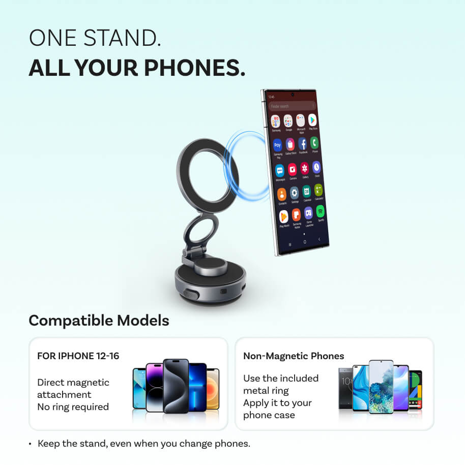 Vakuum magnetisk telefonholder