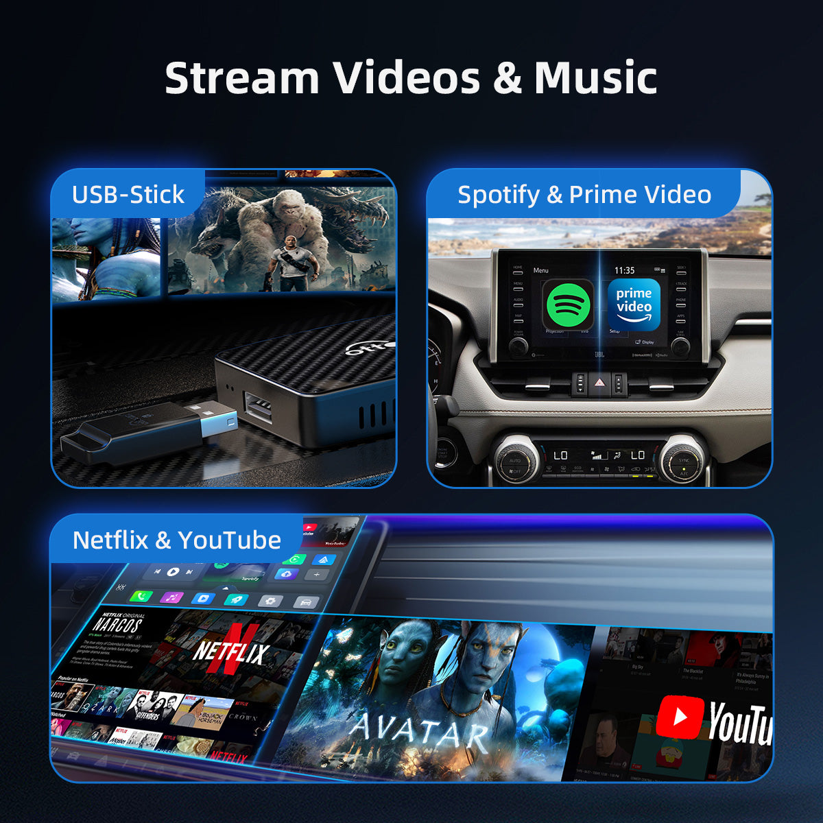 Play2Video Pro - Enjoy Netflix and YouTube right in your car!