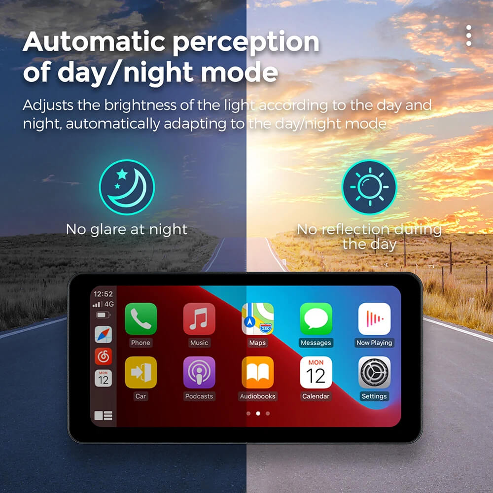 OTTOCAST ™ C5 Ultra Motorcycle Android 12 GPS Display Screen With DVR Camera