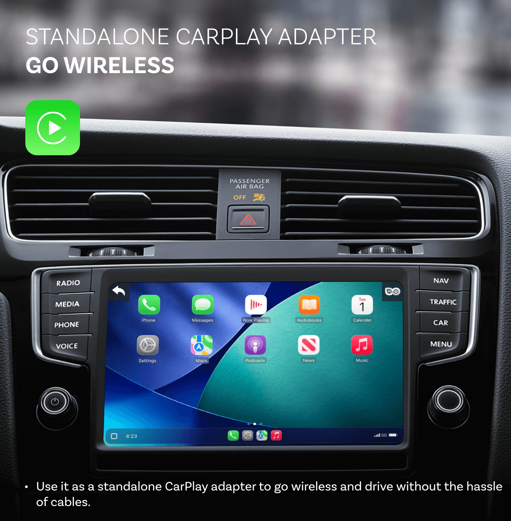 Adaptador Wireless CarPlay para Automóvel Cabin Care