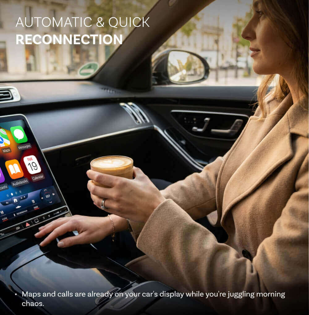 Ottocast Mini Pico bezprzewodowy adapter CarPlay/Android Auto do samochodu