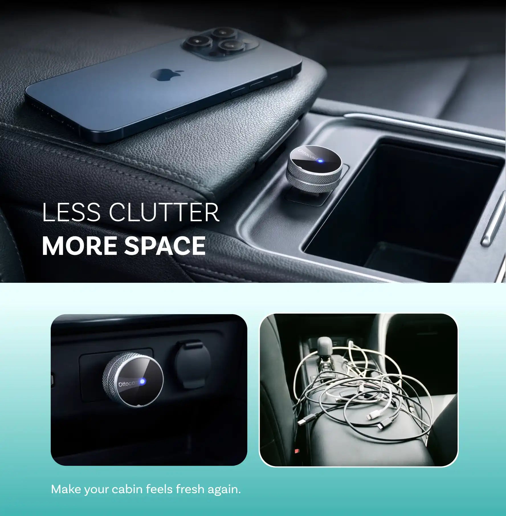 Ottocast Mini Tube Wireless CarPlay/Android Auto Adapter