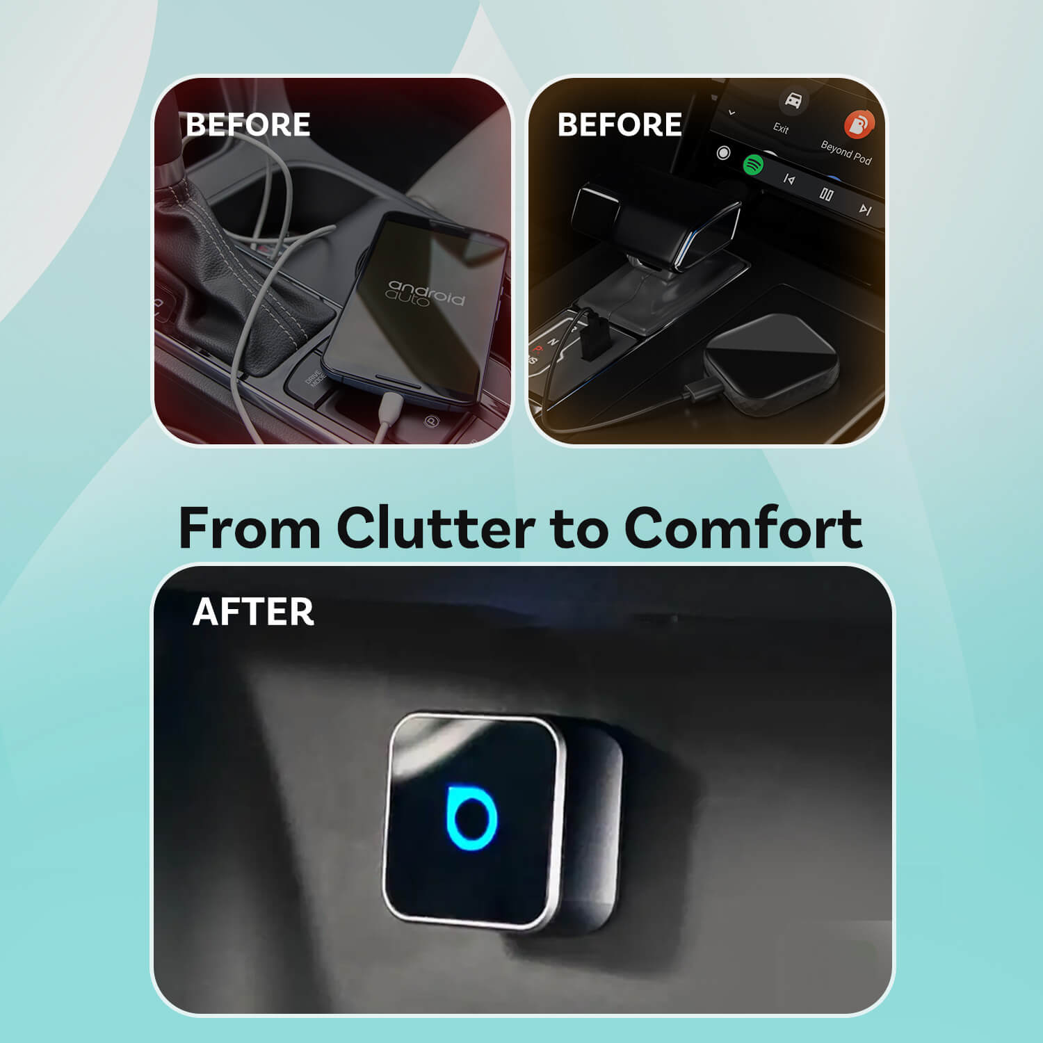 Ottocast Mini Cube 3.0 Trådlös CarPlay/Android Auto-adapter