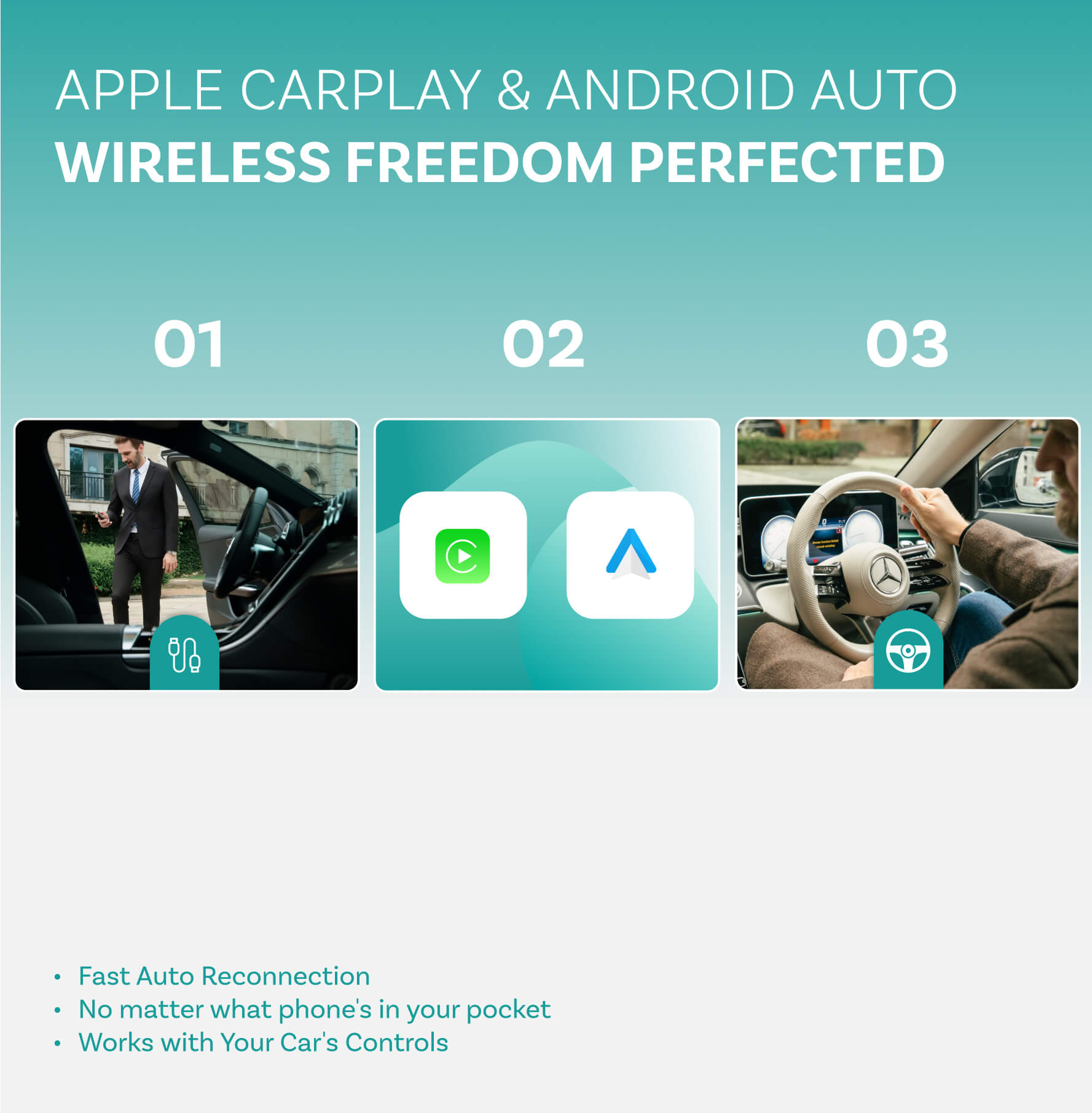 Play2Video Ultra Wireless CarPlay Android Auto Adapter