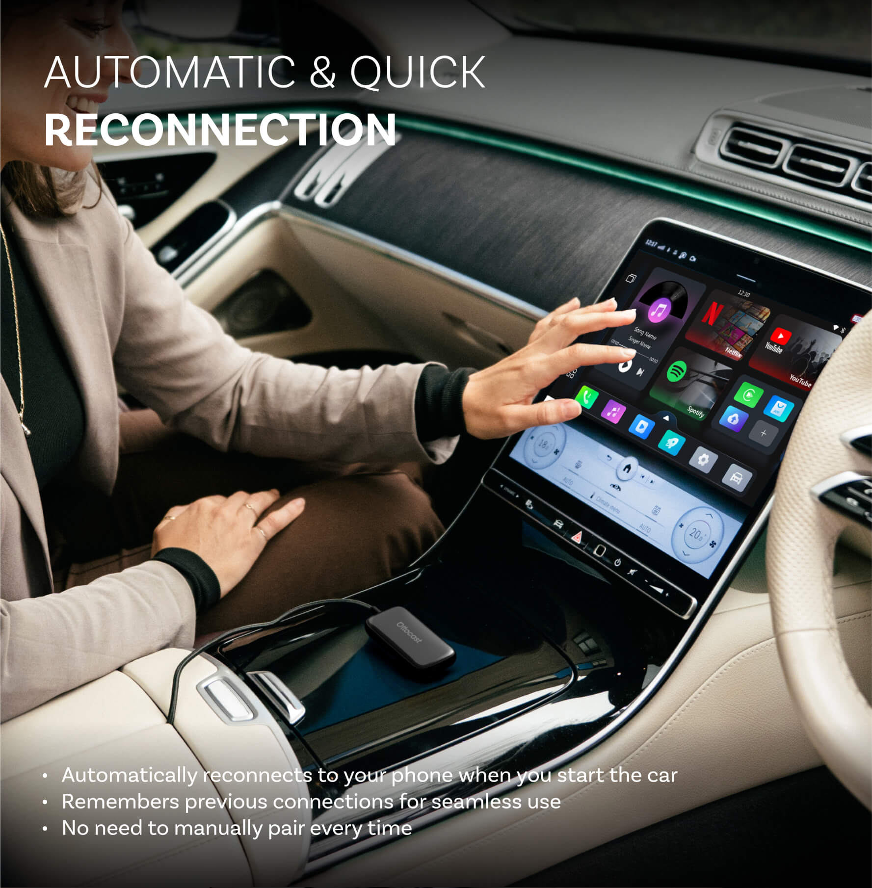 Play2Video Ultra Wireless CarPlay Android Auto Adapter