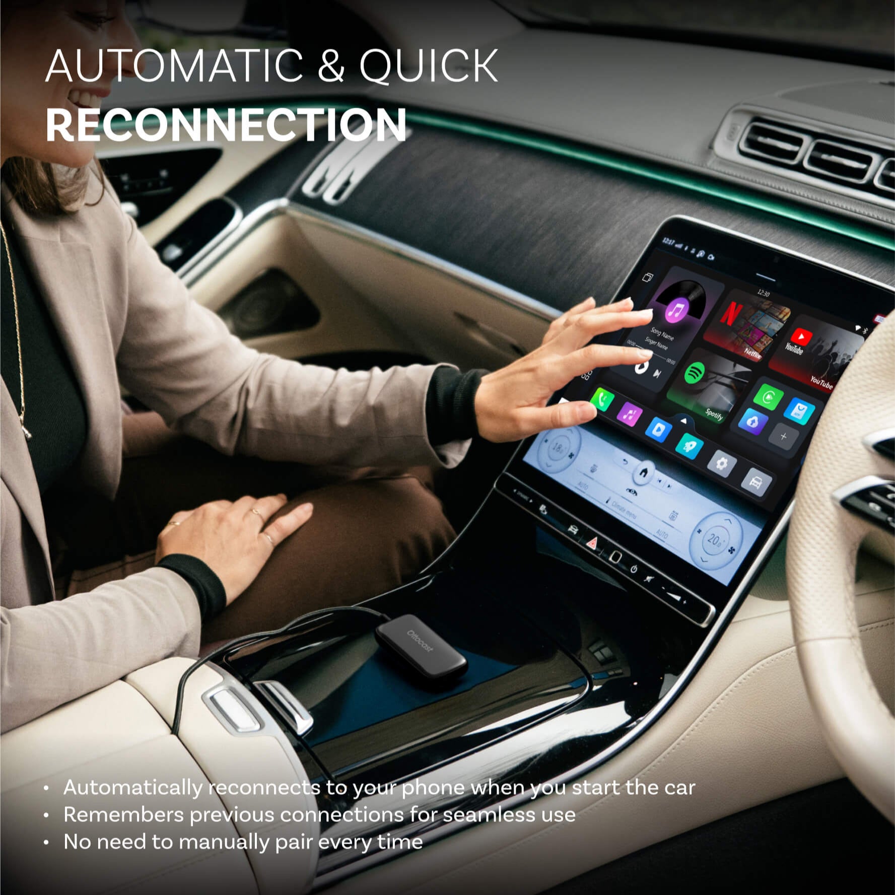 Adaptateur Ultra Sans Fil Play2Video CarPlay Android Auto