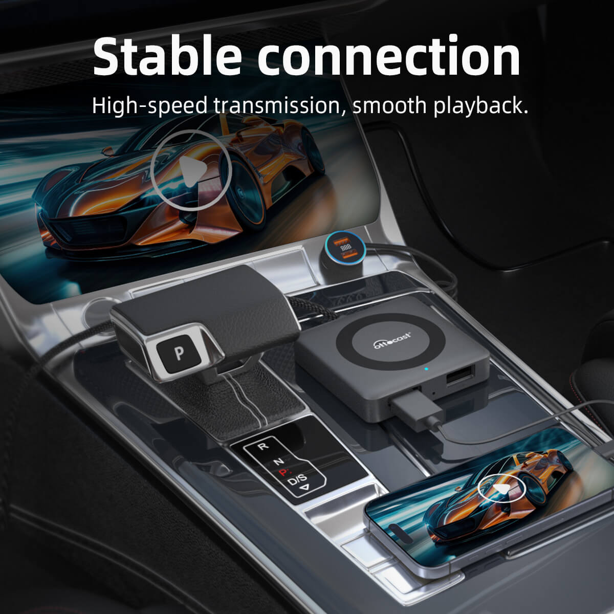 Car TV Mate - Adaptador multimedia HDMI y CarPlay inalámbrico