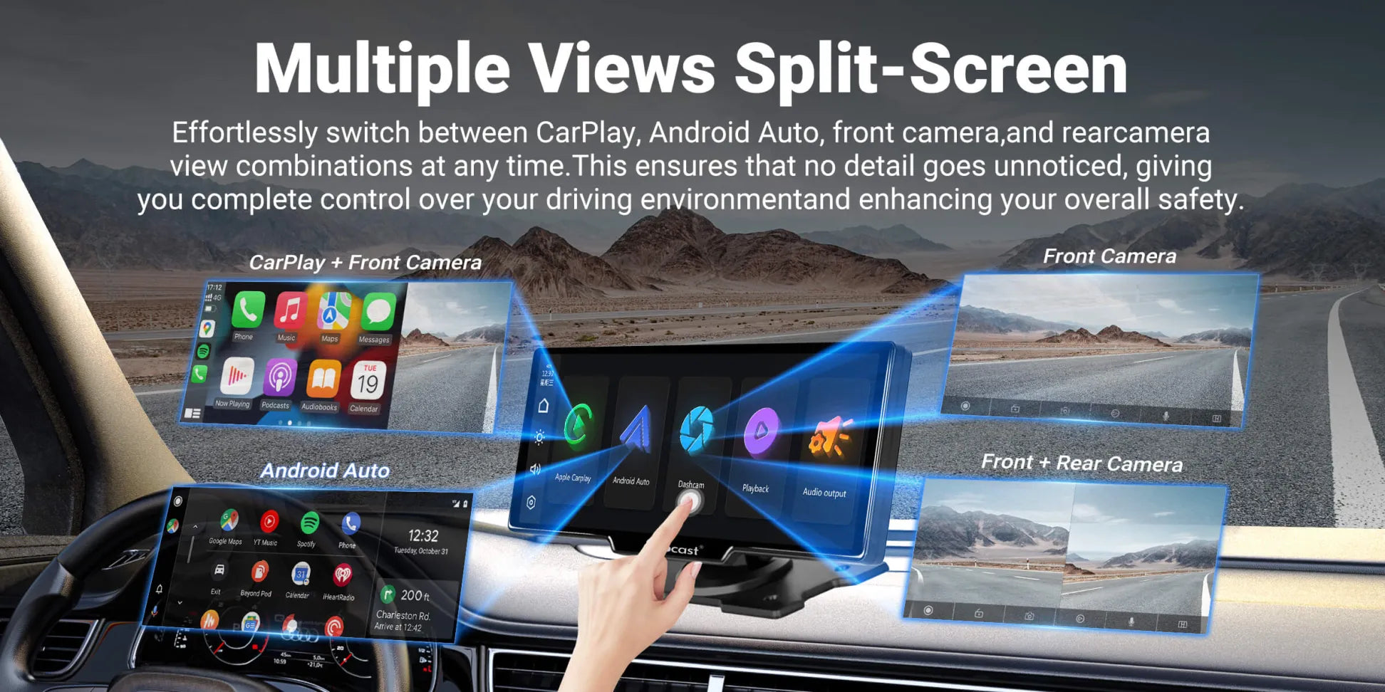 10 Inch Car Display Portable 10