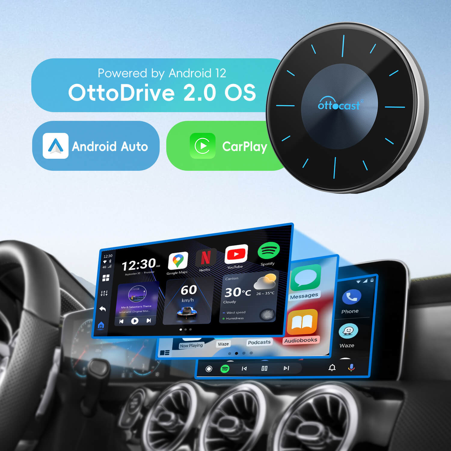 OTTOCAST ™  P3 CarPlay AI Box