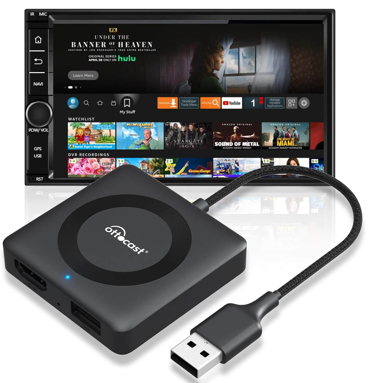 Car TV Mate - Adaptador HDMI multimídia e CarPlay sem fio