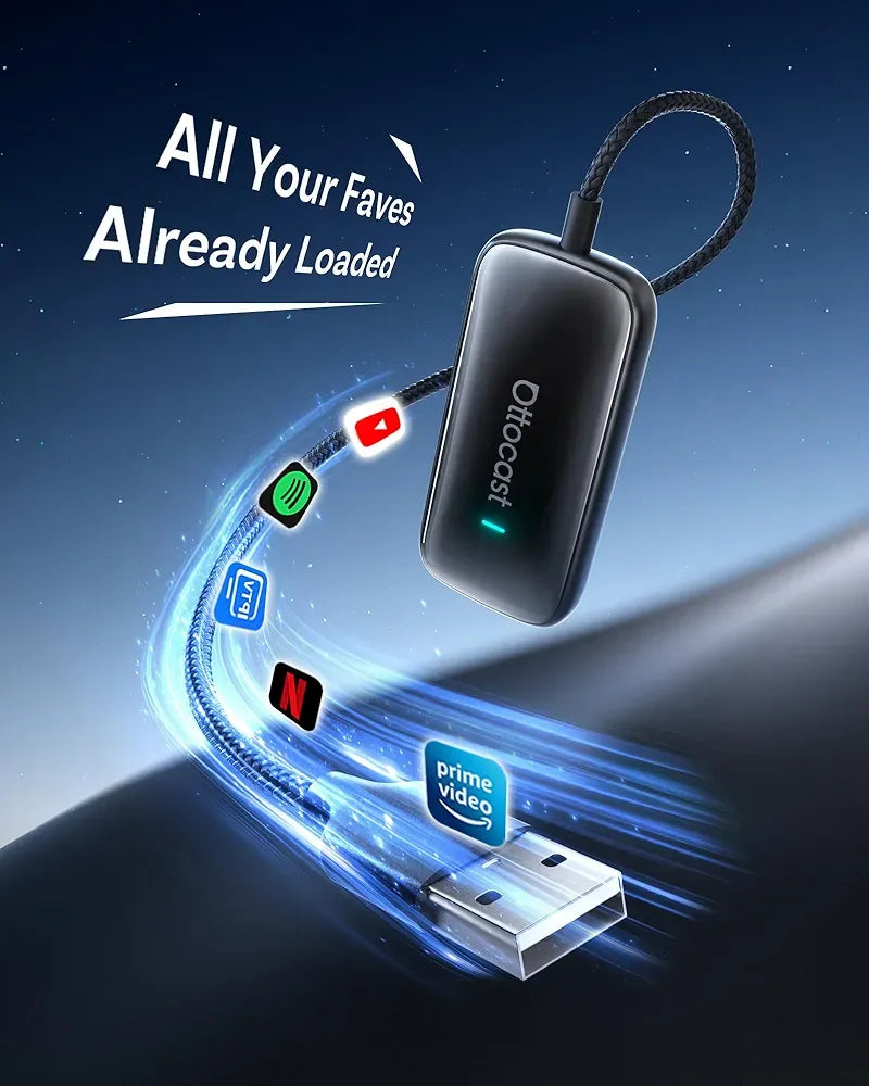 💥 2026’s Most Advanced- Play2Video Ultra – Wireless CarPlay Adapter + Netflix & YouTube