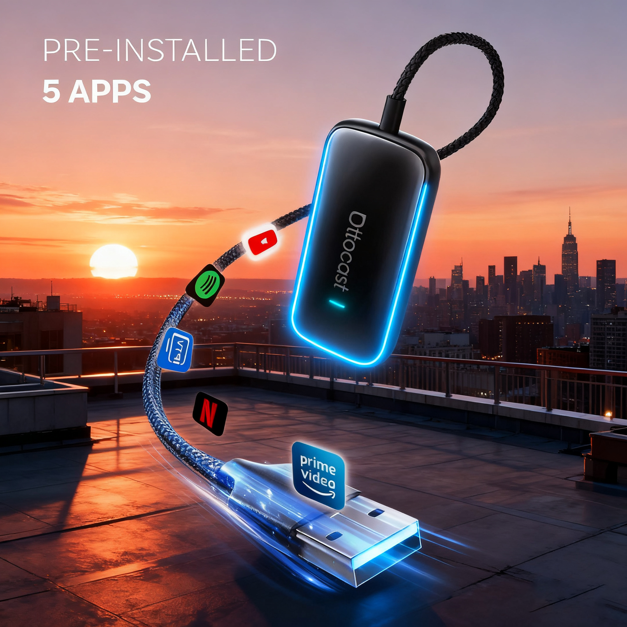 Adaptateur Ultra Sans Fil Play2Video CarPlay Android Auto