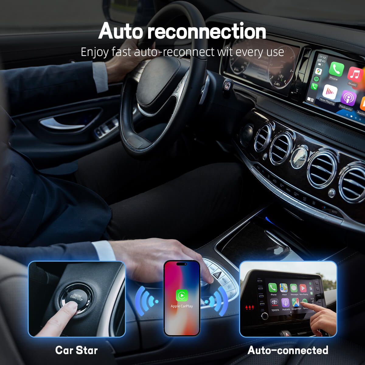 Adaptador A2Air Pro Wireless para Android Auto