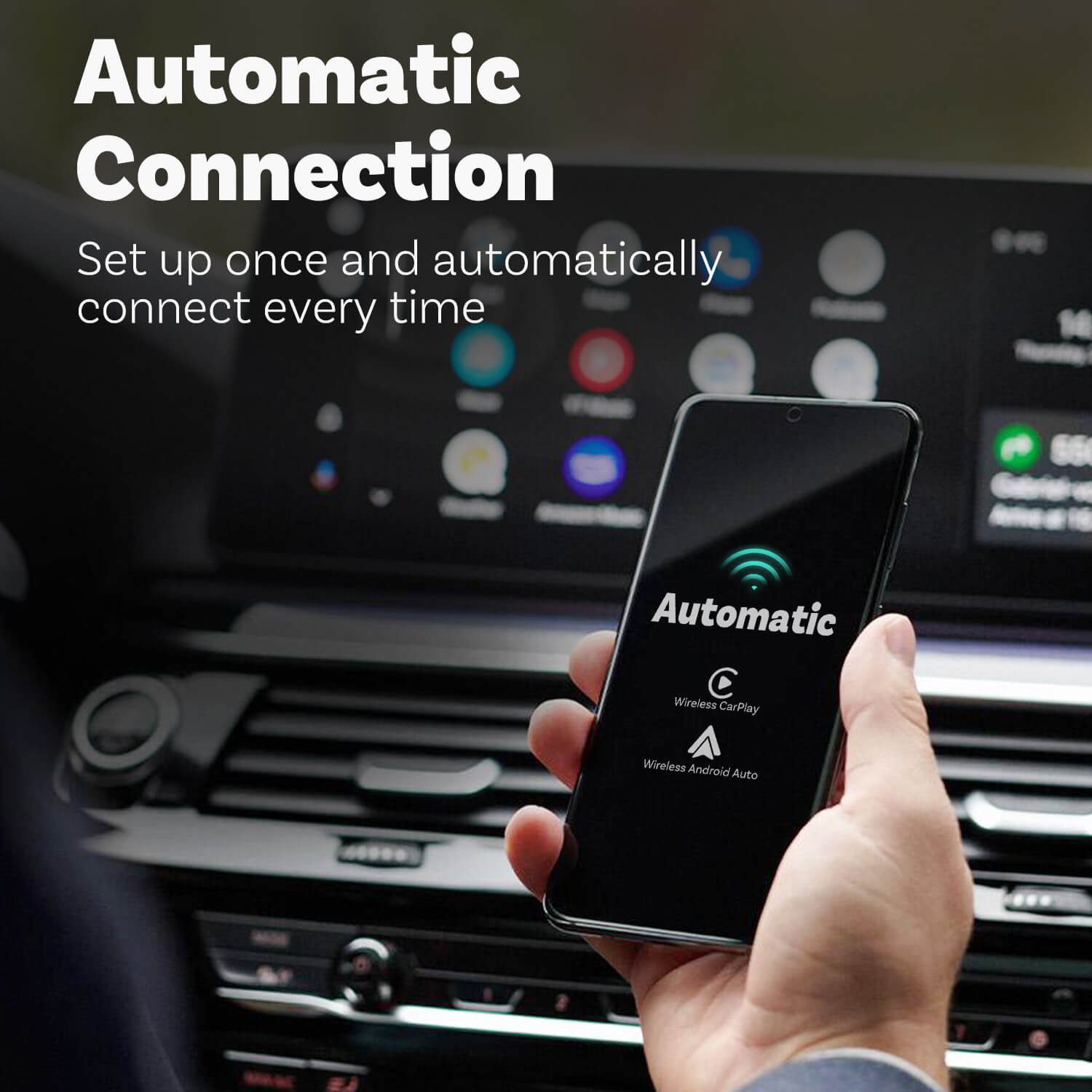 Mini kabelloser CarPlay/Android Auto Adapter