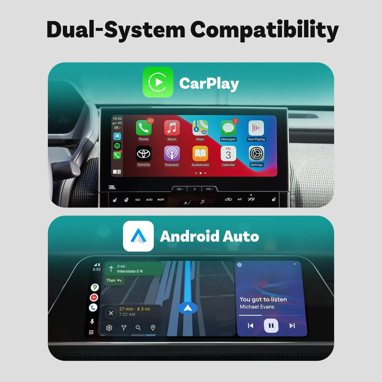 Mini kabelloser CarPlay/Android Auto Adapter