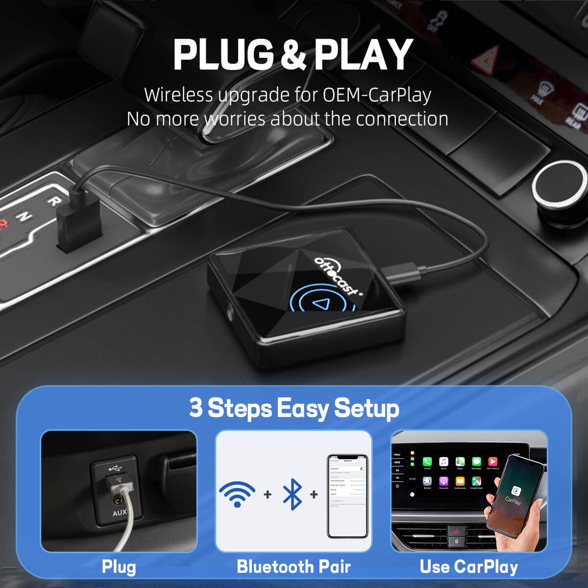 Adaptador A2Air Pro Wireless para Android Auto