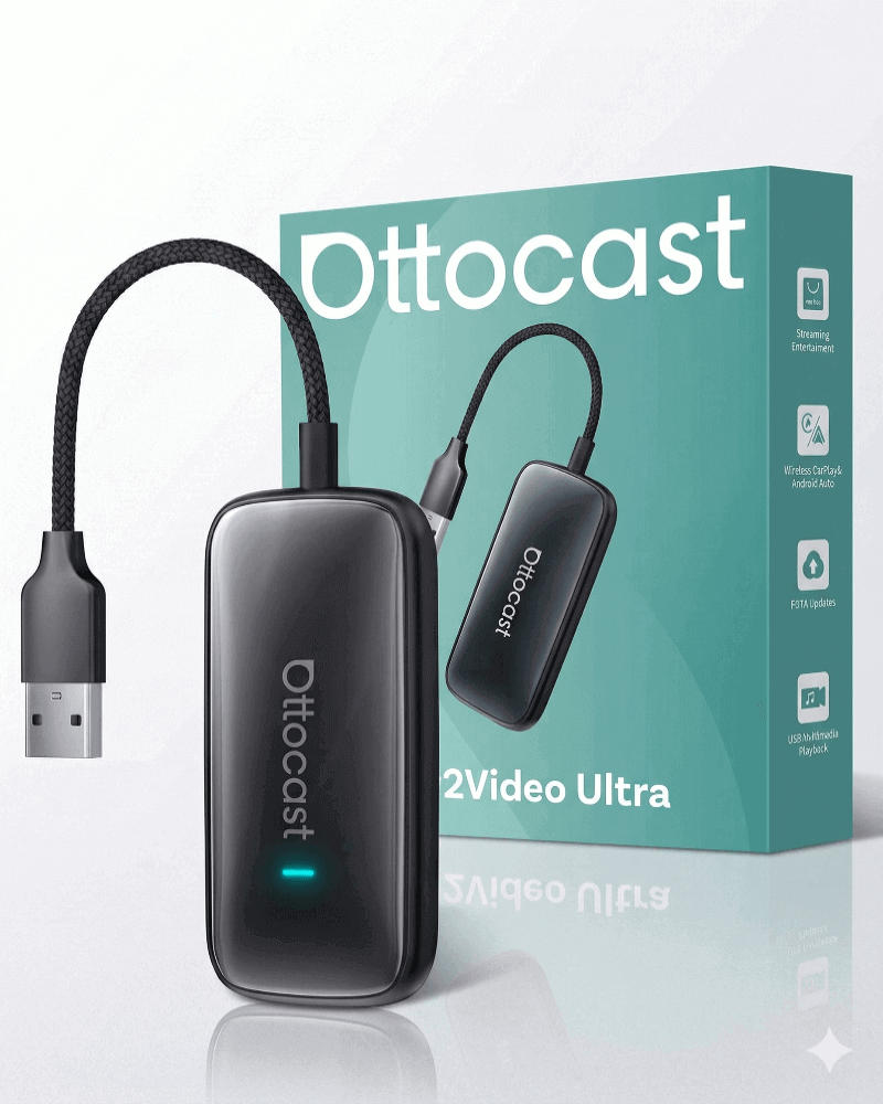💥 2026’s Most Advanced- Play2Video Ultra – Wireless CarPlay Adapter + Netflix & YouTube
