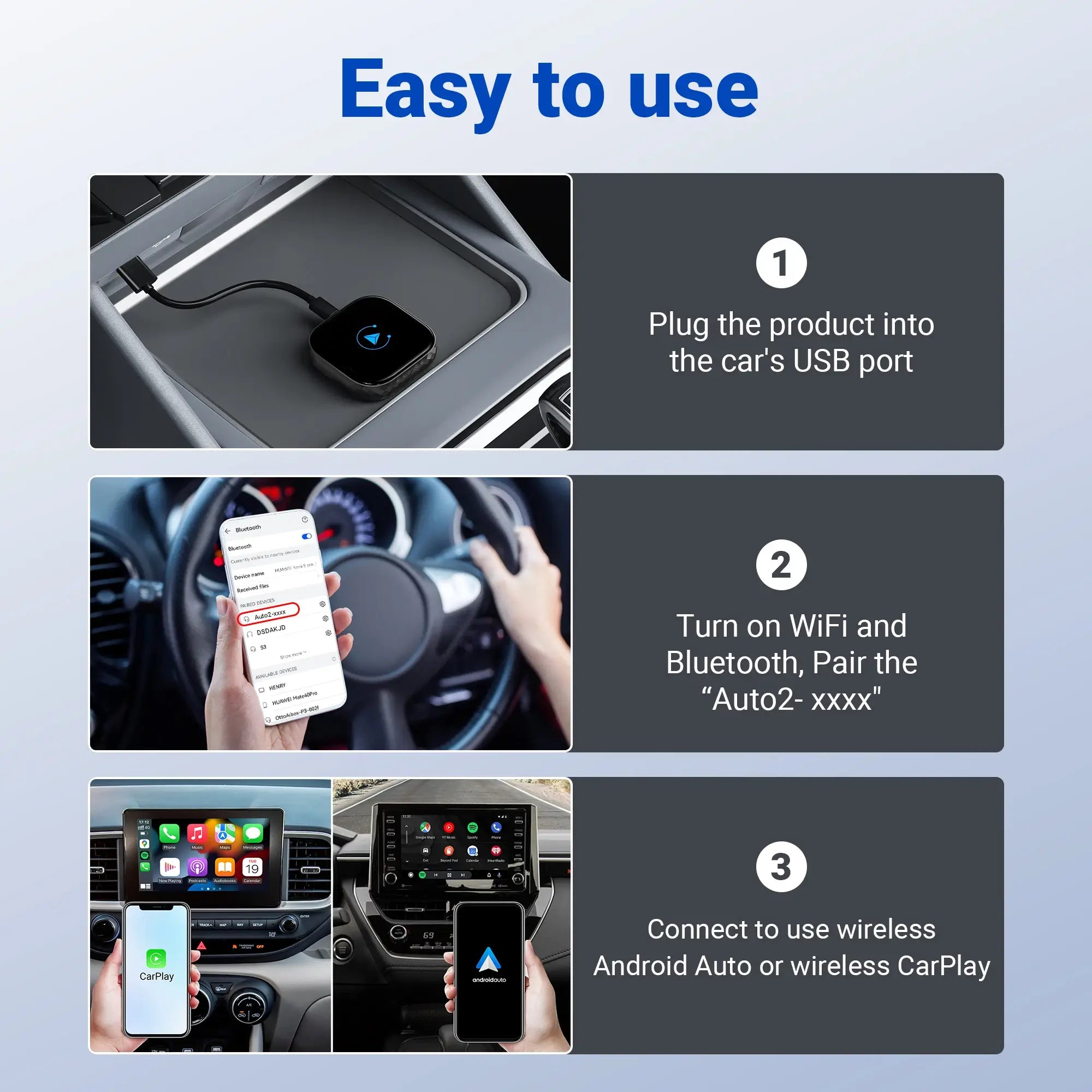 OTTOMOTION ™ CarPlay+Android Auto Link 2 IN 1