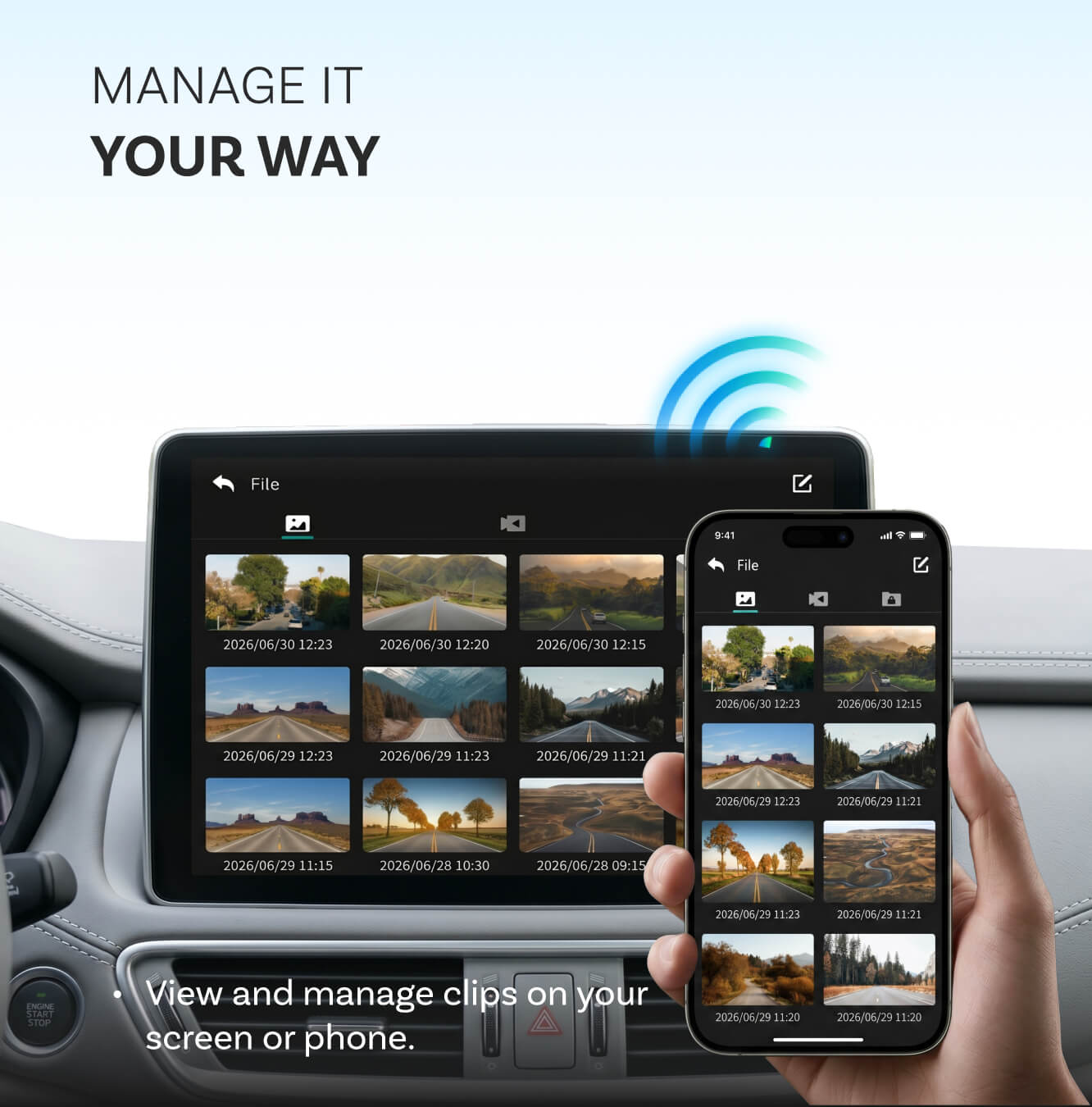 OttoSafe Cam 2-in-1 Dual Dash Cam & Wireless CarPlay Adapter