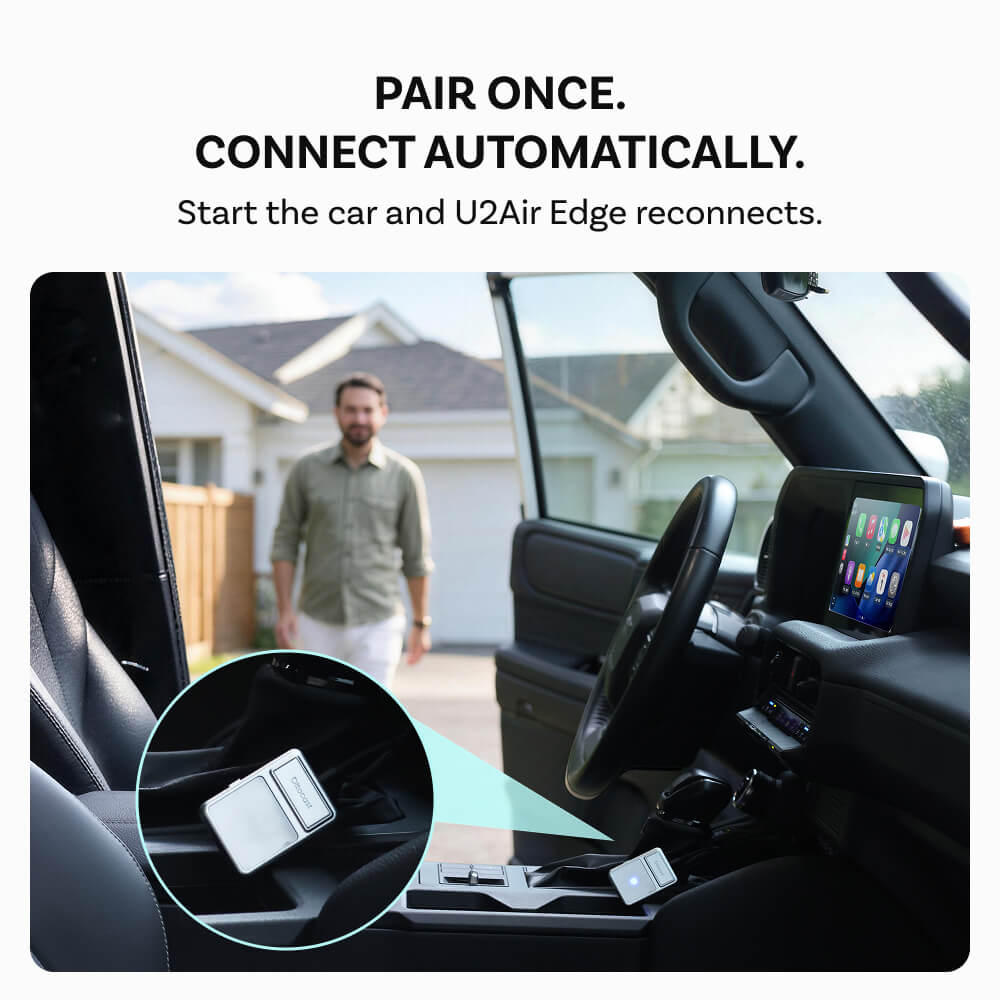 U2Air Edge trådløs CarPlay/Android Auto-adapter