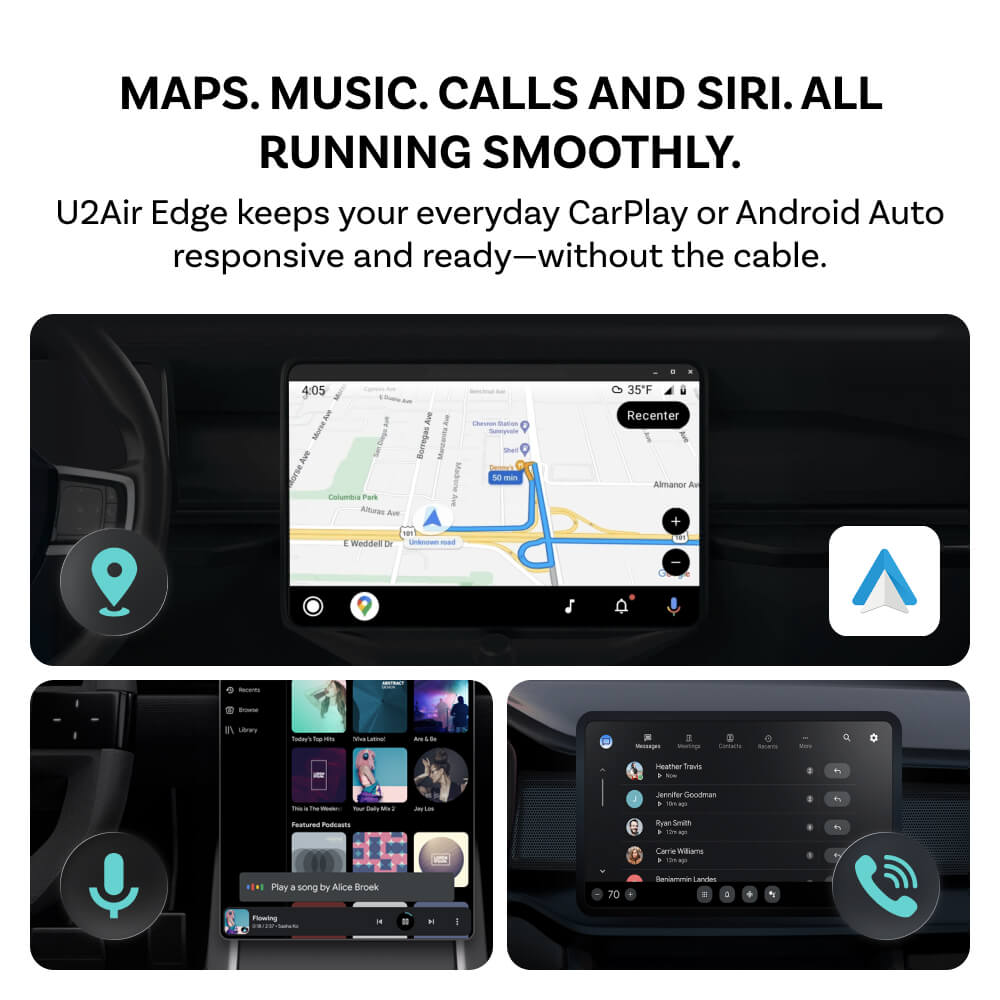 U2Air Edge trådløs CarPlay/Android Auto-adapter