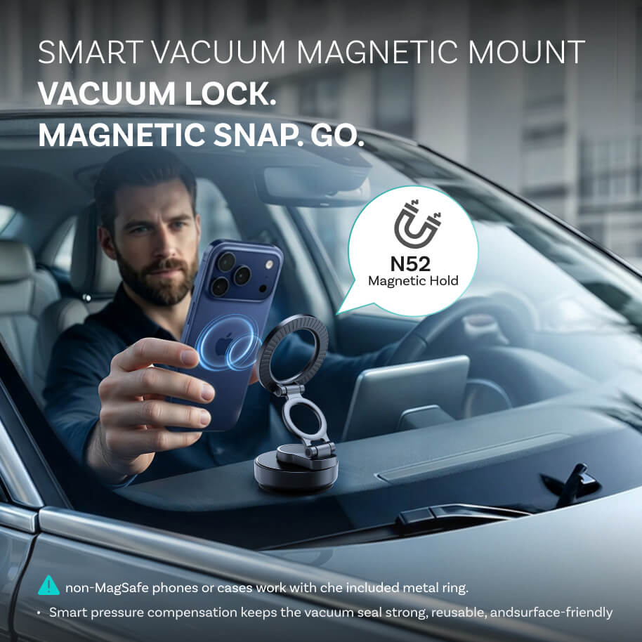 Vacuum Magnetic Phone Mount