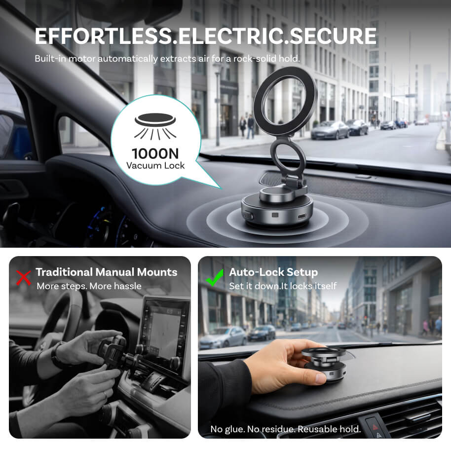 Vacuum Magnetic Phone Mount