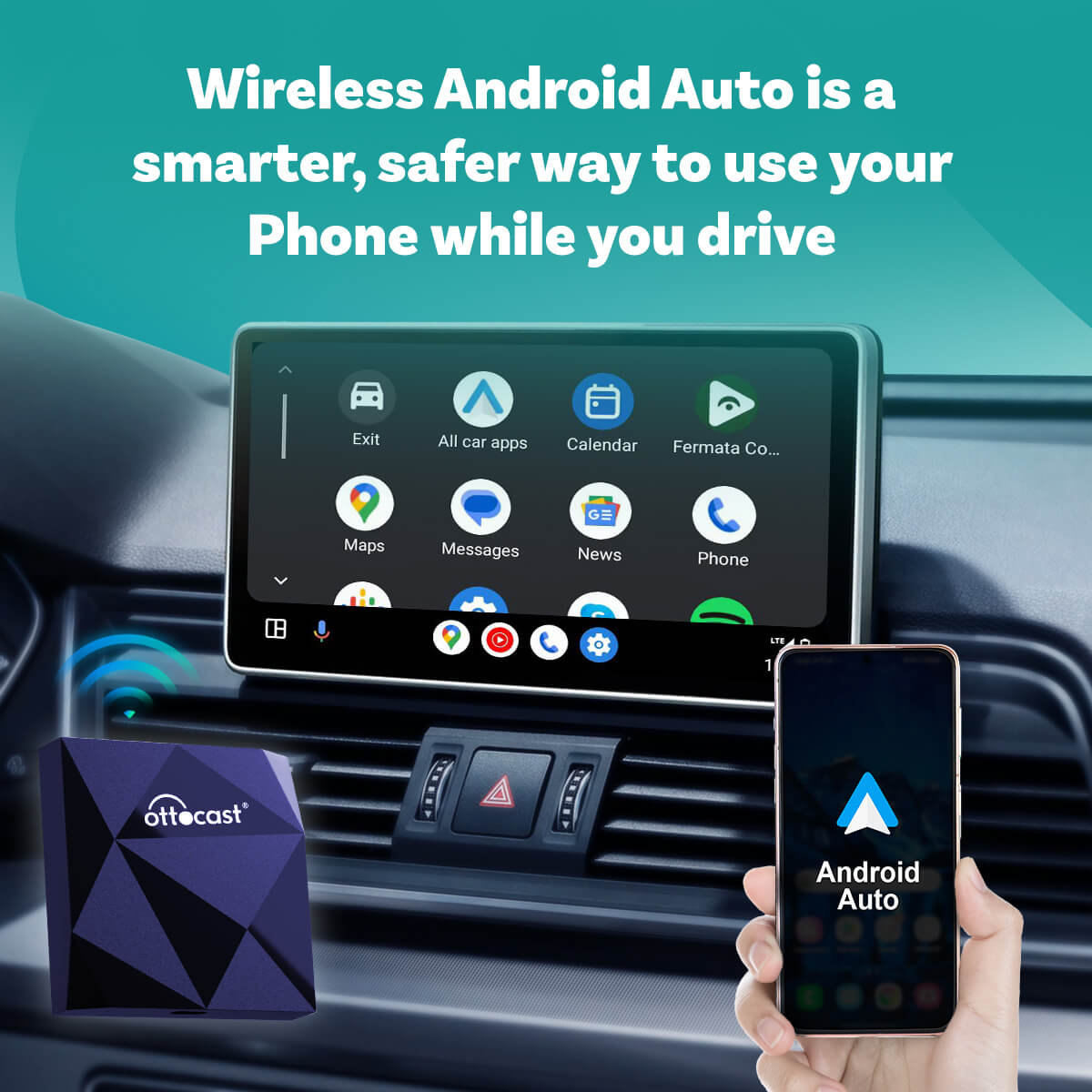 A2Air - Adaptador NFC inalámbrico para Android Auto