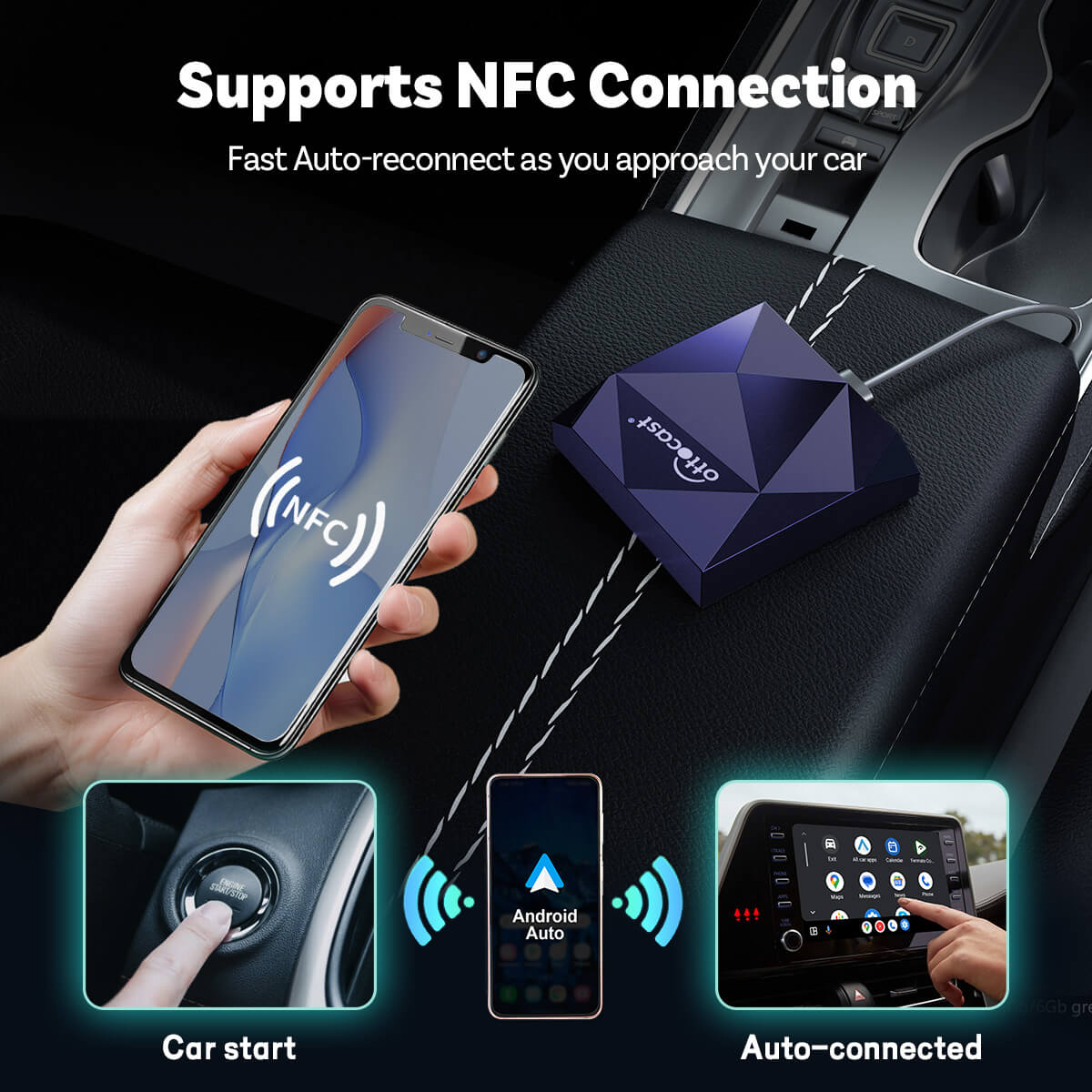 A2Air - Adaptador NFC inalámbrico para Android Auto