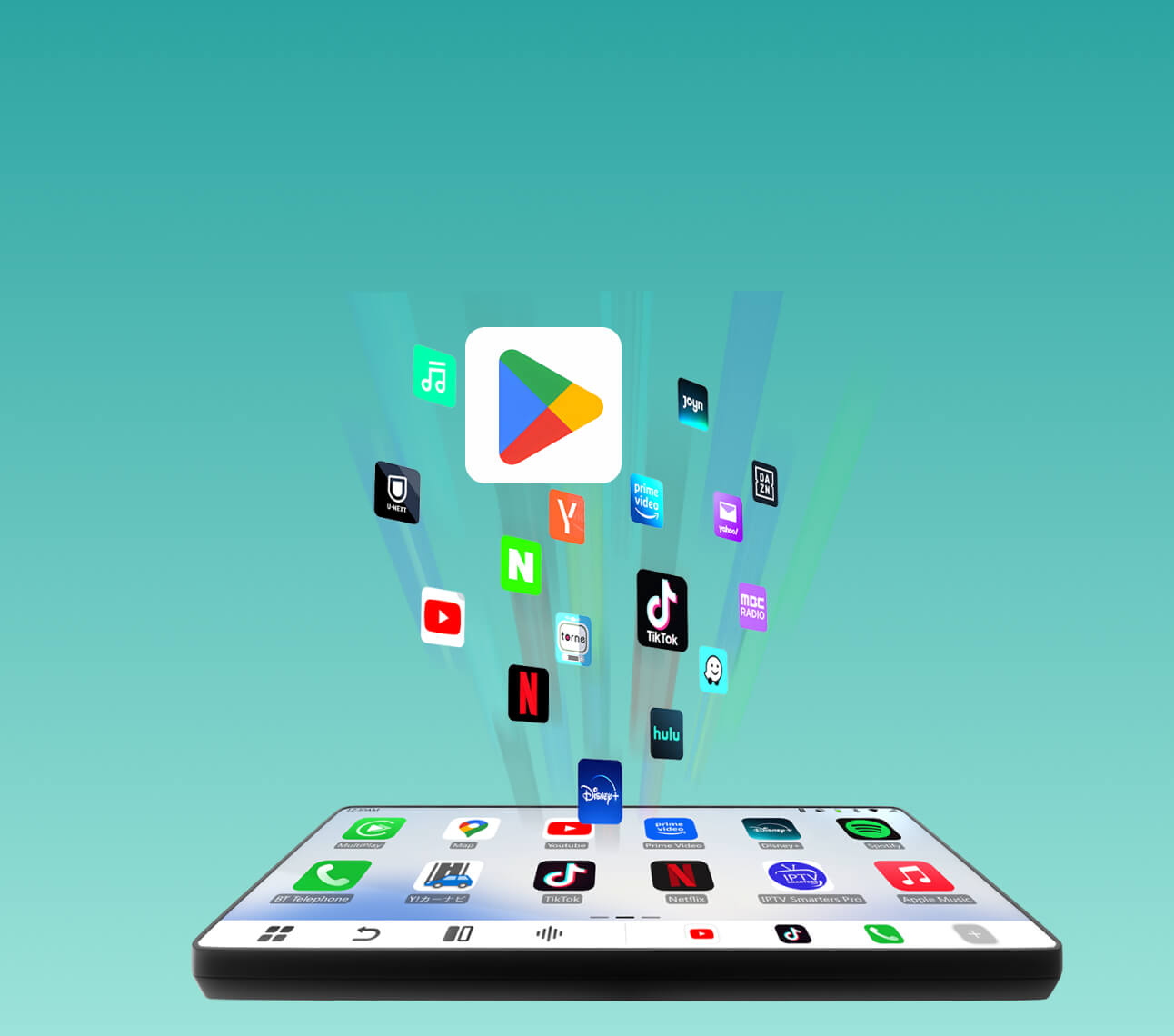 <h3>Todas as Suas Aplicações Favoritas no Ecrã do Seu Carro</h3>