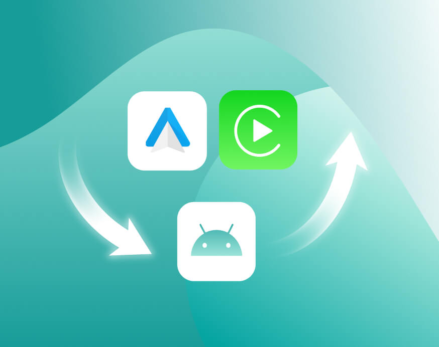 <h4>3. Mude para CarPlay, Android Auto ou Android OS com um toque</h4>