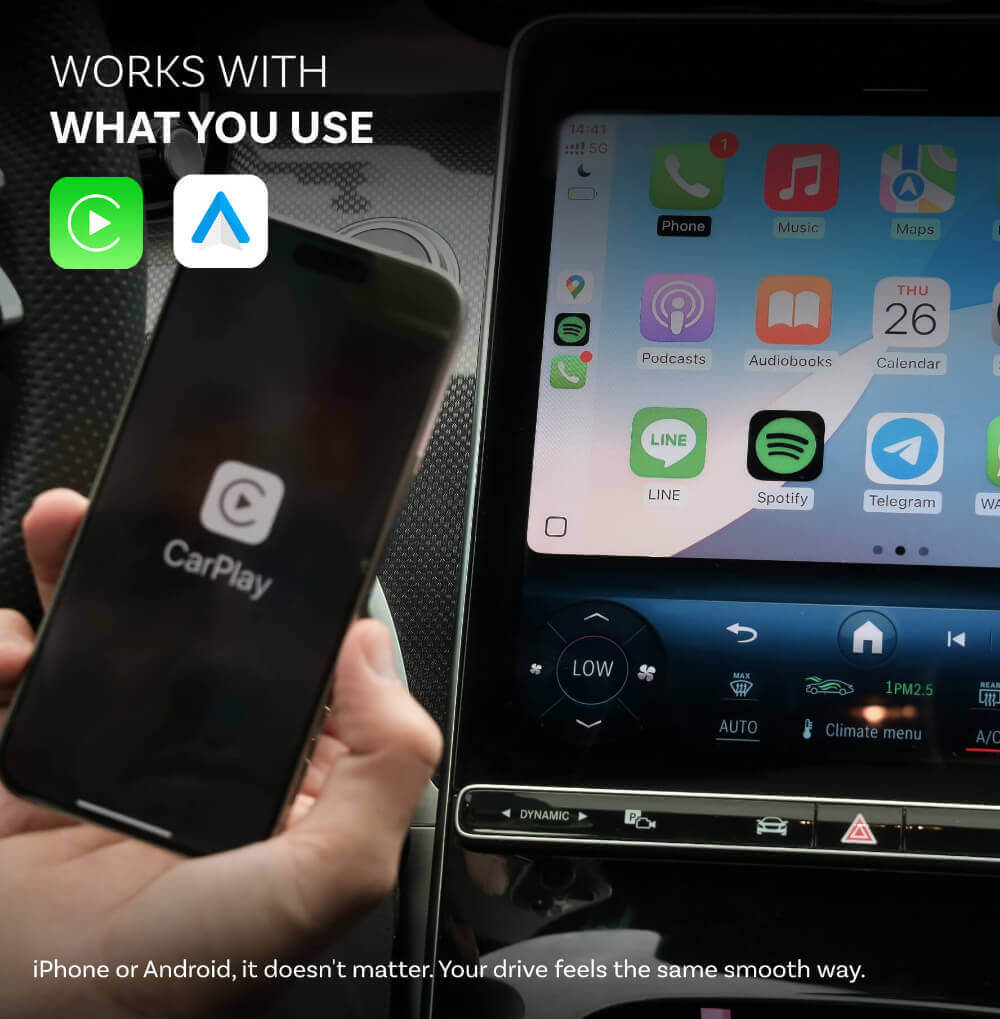 Ottocast Mini Pico Adattatore Wireless CarPlay/Android Auto
