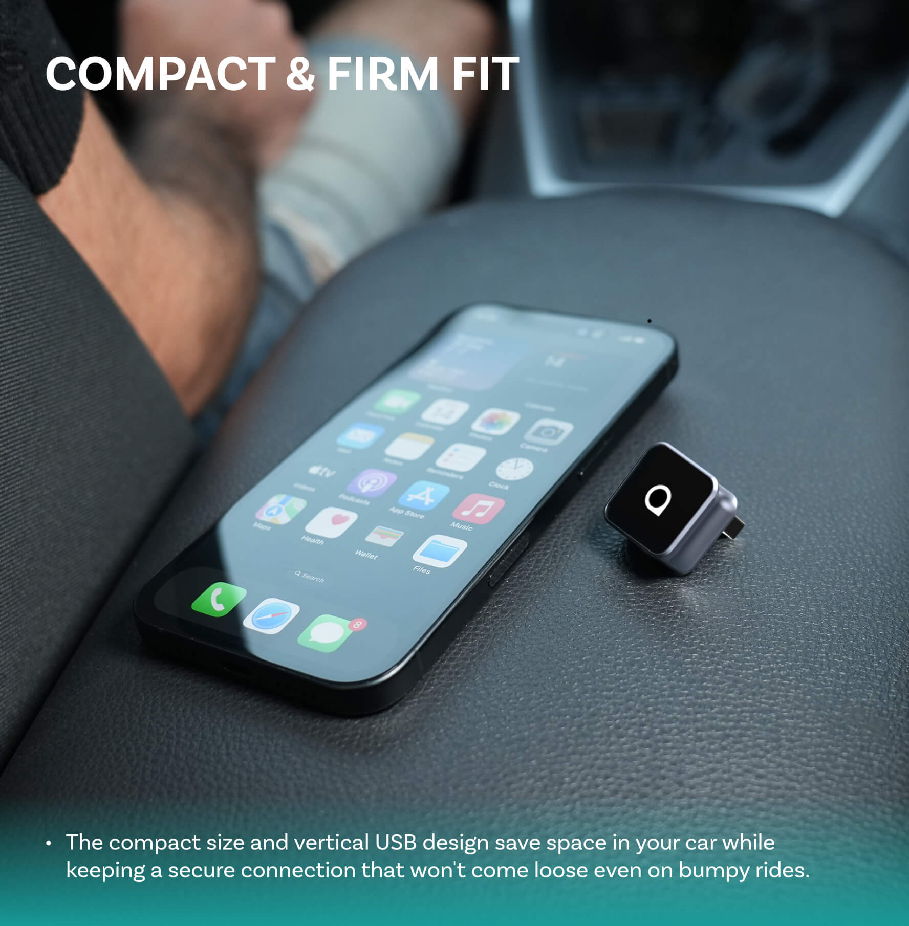 Adaptador inalámbrico Ottocast Mini Cube 3.0 para CarPlay/Android Auto