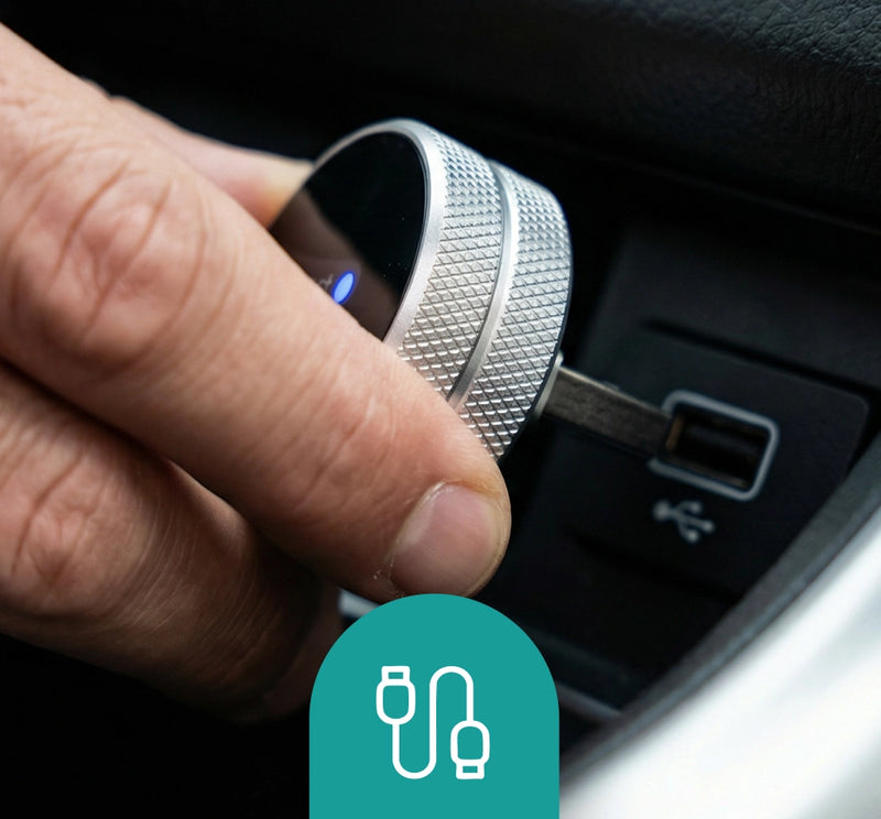 <h4> Plug into USB port</h4>